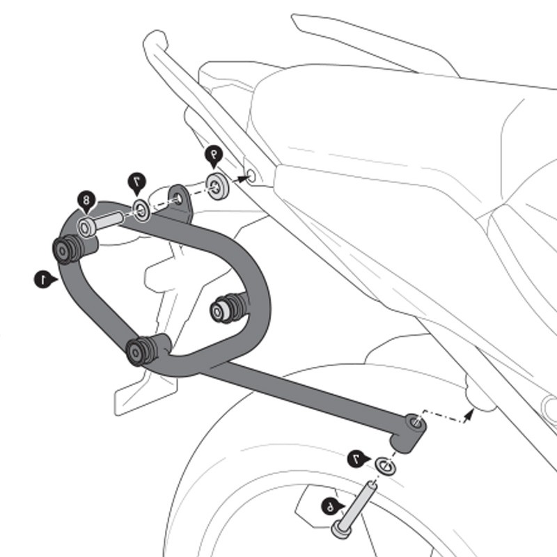 KIT DE FIJACION MALETAS LATERALES Y ALFORJAS SW-MOTECH SLC DERTECHO BMW HTA.07.913.11001