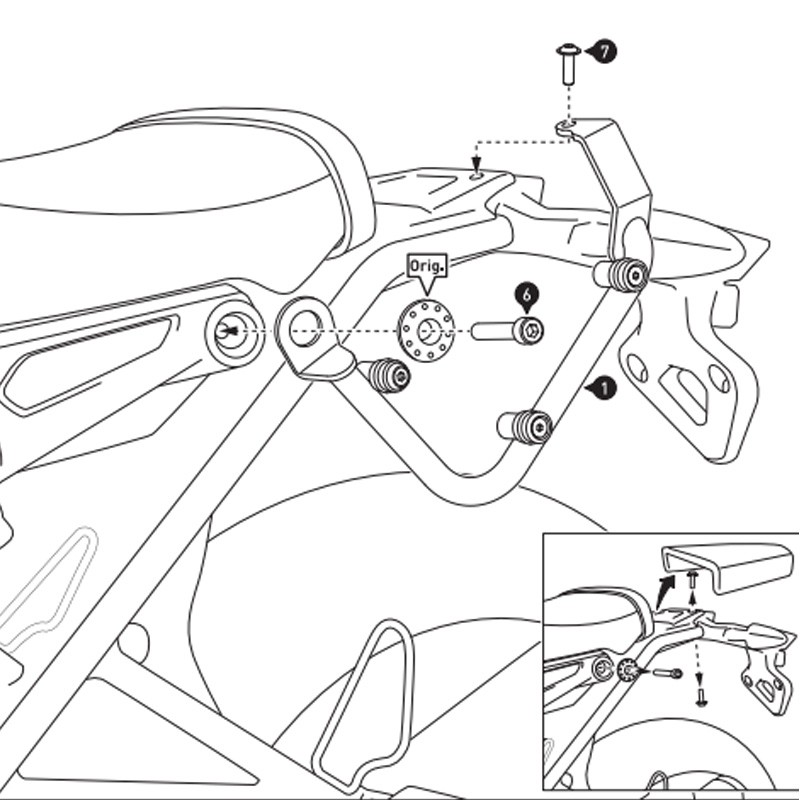 KIT DE FIJACION MALETAS LATERALES Y ALFORJAS SW-MOTECH SLC IZQUIERDO BMW HTA.07.512.10000