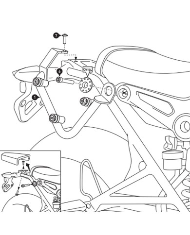 KIT DE FIJACION MALETAS LATERALES Y ALFORJAS SW-MOTECH SLC DERECHO BMW HTA.07.512.11000