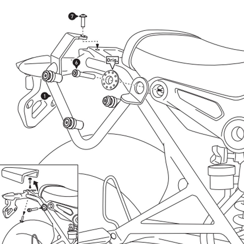 KIT DE FIJACION MALETAS LATERALES Y ALFORJAS SW-MOTECH SLC DERECHO BMW HTA.07.512.11000