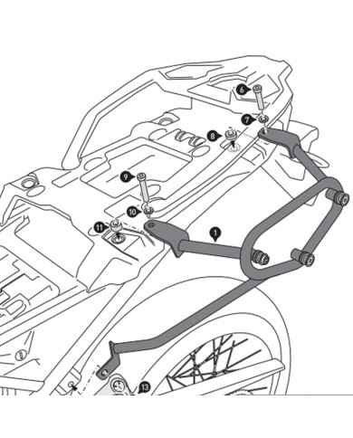 KIT DE FIJACION MALETAS LATERALES Y ALFORJAS SW-MOTECH SLC IZQUIERDO BMW HTA.07.897.10001