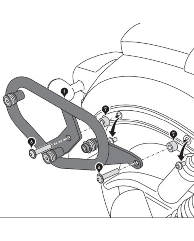 KIT DE FIJACION MALETAS LATERALES Y ALFORJAS SW-MOTECH SLC DERECHO HONDA HTA.01.843.11000