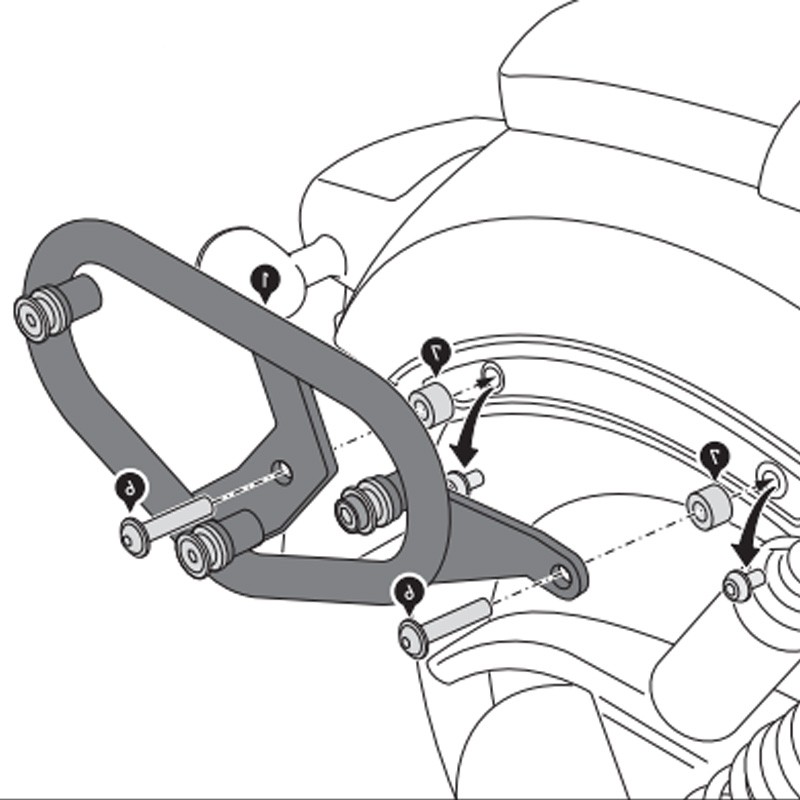 KIT DE FIJACION MALETAS LATERALES Y ALFORJAS SW-MOTECH SLC DERECHO HONDA HTA.01.843.11000