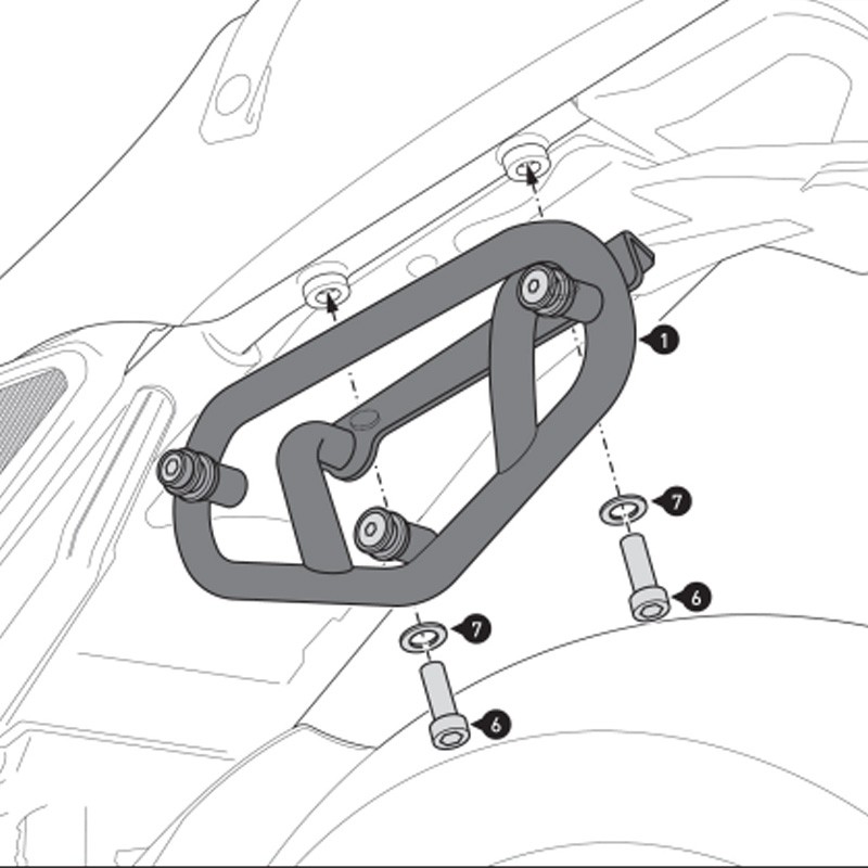 KIT DE FIJACION MALETAS LATERALES Y ALFORJAS SW-MOTECH SLC IZQUIERDO YAMAHA HTA.06.932.10000