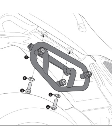 KIT DE FIJACION MALETAS LATERALES Y ALFORJAS SW-MOTECH SLC DERECHO YAMAHA HTA.06.932.11000
