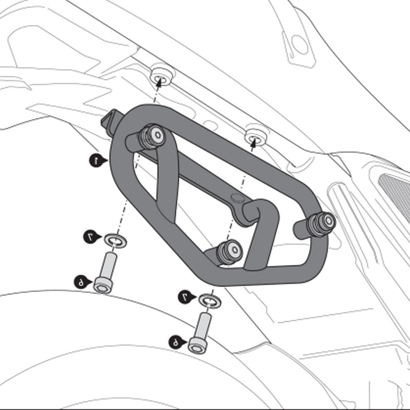 KIT DE FIJACION MALETAS LATERALES Y ALFORJAS SW-MOTECH SLC DERECHO YAMAHA HTA.06.932.11000