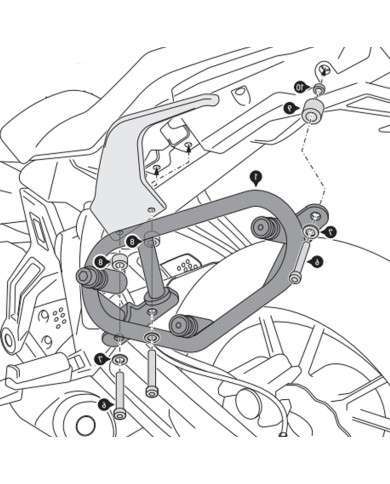 KIT DE FIJACION MALETAS LATERALES Y ALFORJAS SW-MOTECH SLC DERECHO YAMAHA HTA.06.593.11000