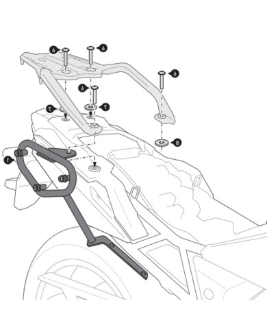 KIT DE FIJACION MALETAS LATERALES Y ALFORJAS SW-MOTECH SLC DERECHO SUZUKI HTA.05.845.11000