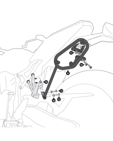 KIT DE FIJACION MALETAS LATERALES Y ALFORJAS SW-MOTECH SLC SUZUKI HTA.05.846.12000