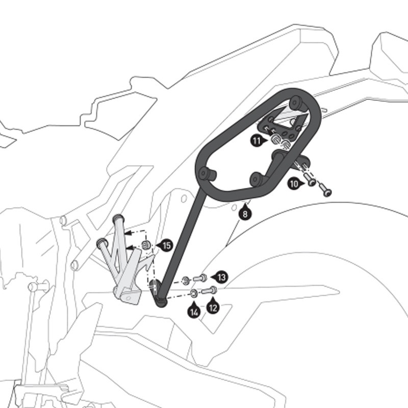 KIT DE FIJACION MALETAS LATERALES Y ALFORJAS SW-MOTECH SLC SUZUKI HTA.05.846.12000