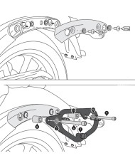 KIT DE FIJACION MALETAS LATERALES Y ALFORJAS SW-MOTECH SLC DERECHO KAWASAKI HTA.08.855.11001