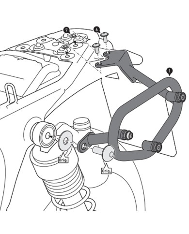 KIT DE FIJACION MALETAS LATERALES Y ALFORJAS SW-MOTECH SLC IZQUIERDO TRIUMPH HTA.11.955.10000
