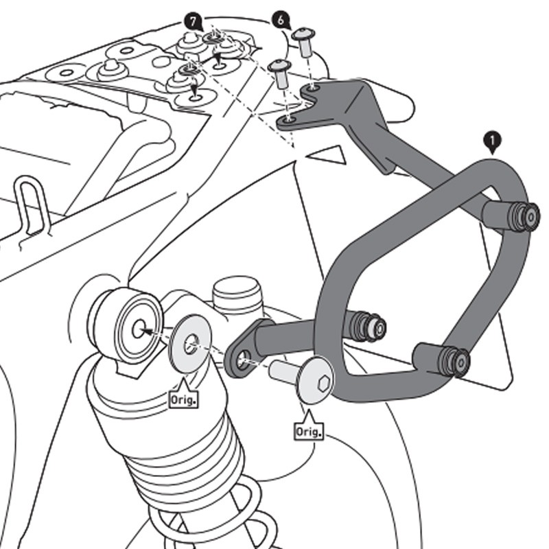 KIT DE FIJACION MALETAS LATERALES Y ALFORJAS SW-MOTECH SLC IZQUIERDO TRIUMPH HTA.11.955.10000