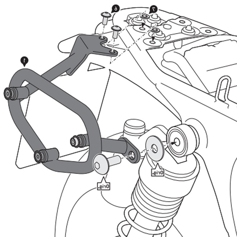 KIT DE FIJACION MALETAS LATERALES Y ALFORJAS SW-MOTECH SLC DERECHO TRIUMPH HTA.11.955.11000