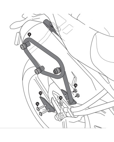KIT DE FIJACION MALETAS LATERALES Y ALFORJAS SW-MOTECH SLC TRIUMPH HTA.11.901.12000