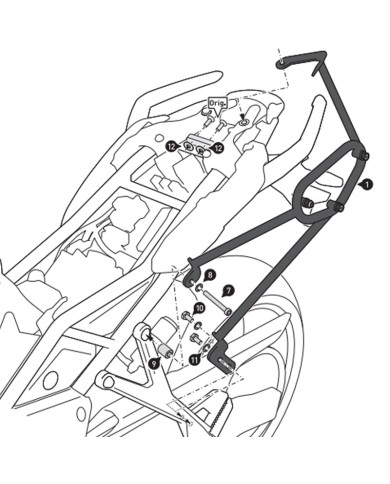 KIT DE FIJACION MALETAS LATERALES Y ALFORJAS SW-MOTECH SLC IZQUIERDO TRIUMPH HTA.11.991.10000