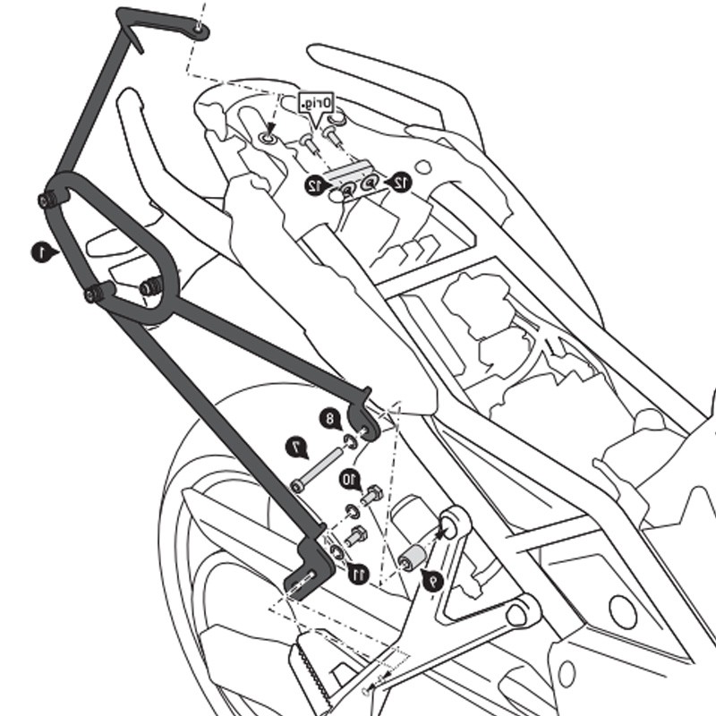 KIT DE FIJACION MALETAS LATERALES Y ALFORJAS SW-MOTECH SLC DERECHO HTA.11.991.11000