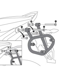 KIT DE FIJACION MALETAS LATERALES Y ALFORJAS SW-MOTECH SLC IZQUIERDO KTM HTA.04.641.10000