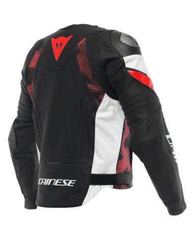 CHAQUETA DAINESE AVRO 5 LEATHER JACKET BLACK/LAVA-RED/WHITE