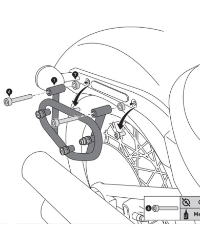 KIT DE FIJACION MALETAS LATERALES Y ALFORJAS SW-MOTECH SLC IZQUIERDO HARLEY DAVIDSON HTA.18.899.10000