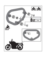 KIT DE FIJACION MALETAS LATERALES Y ALFORJAS SW-MOTECH SLC UNIVERSAL HTA.00.401.15000