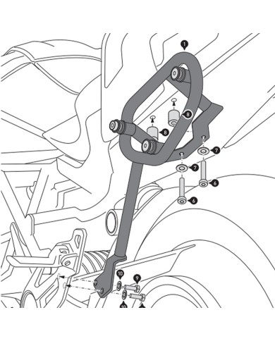 KIT DE FIJACION MALETAS LATERALES Y ALFORJAS SW-MOTECH SLC DERECHO HTA.29.980.11000