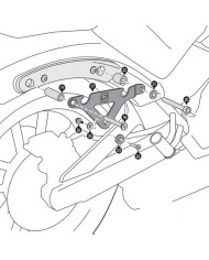 KIT DE FIJACION MALETAS LATERALES Y ALFORJAS SW-MOTECH SLH DERECHO LH1 KAWASAKI HTA.08.682.11000