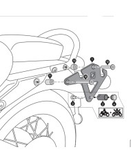KIT DE FIJACION MALETAS LATERALES Y ALFORJAS SW-MOTECH SLH DERECHO LH1 TRIUMPH HTA.11.682.11000