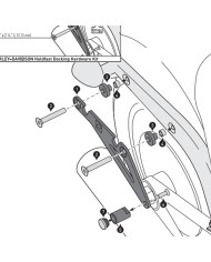 KIT DE FIJACION MALETAS LATERALES Y ALFORJAS SW-MOTECH SLH DERECHO LH1 HARLEY DAVIDSON HTA.18.682.11200