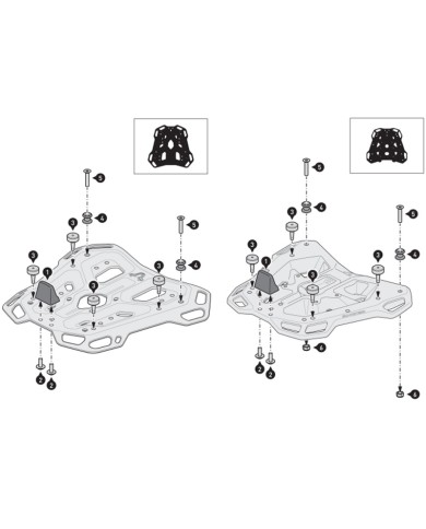 KIT ADAPTADOR SW-MOTECH PARA PORTAEQUIPAJE A MALETAS GIVI/KAPPA GPT.00.152.35401/B