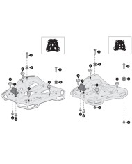 KIT ADAPTADOR SW-MOTECH PARA PORTAEQUIPAJE A MALETAS GIVI/KAPPA GPT.00.152.35401/B