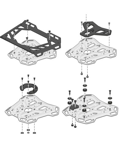 KIT DE FIJACIÓN POSTERIOR SW-MOTECH ADVENTURE-RACK BMW GPT.07.954.19000/B