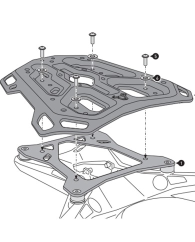 KIT DE FIJACIÓN POSTERIOR SW-MOTECH ADVENTURE-RACK BMW GPT.07.954.19000/B