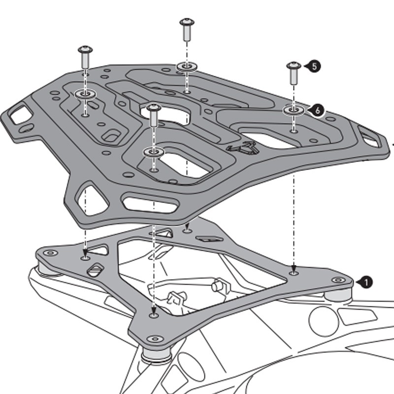 KIT DE FIJACIÓN POSTERIOR SW-MOTECH ADVENTURE-RACK BMW GPT.07.954.19000/B