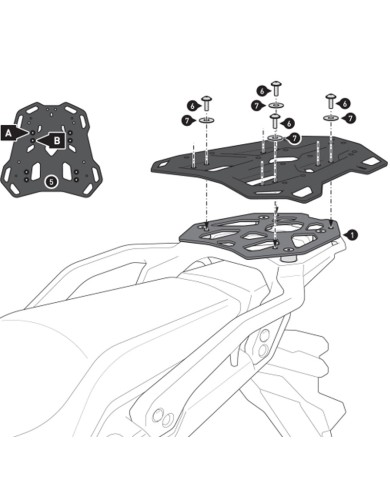 KIT DE FIJACIÓN POSTERIOR SW-MOTECH ADVENTURE-RACK HONDA GPT.01.070.19000/B