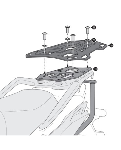 KIT DE FIJACIÓN POSTERIOR SW-MOTECH ADVENTURE-RACK SUZUKI GPT.05.845.19000/B