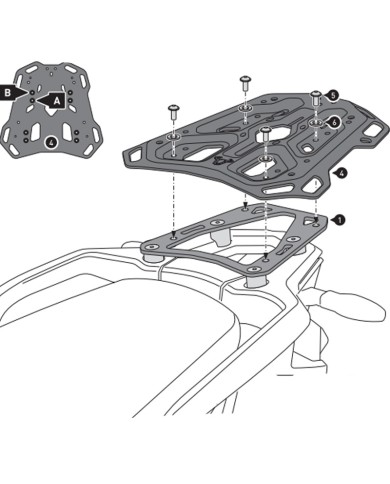 KIT DE FIJACIÓN POSTERIOR SW-MOTECH ADVENTURE-RACK TRIUMPH GPT.11.953.19000/B