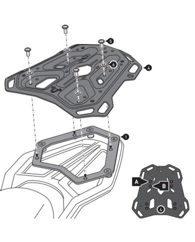 KIT DE FIJACIÓN POSTERIOR SW-MOTECH ADVENTURE-RACK TRIUMPH GPT.11.991.19000/B