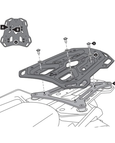 KIT DE FIJACIÓN POSTERIOR SW-MOTECH ADVENTURE-RACK KTM GPT.04.835.19000/B