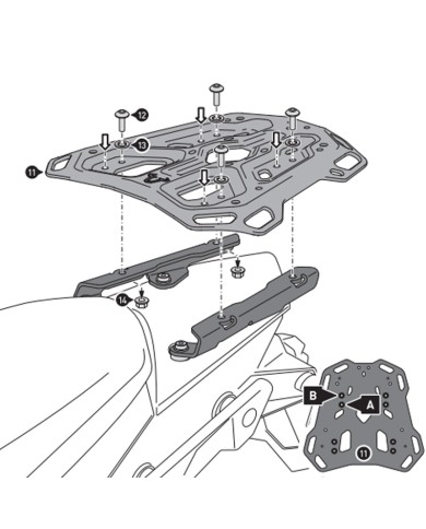 KIT DE FIJACIÓN POSTERIOR SW-MOTECH ADVENTURE-RACK KTM GPT.04.790.19002/B