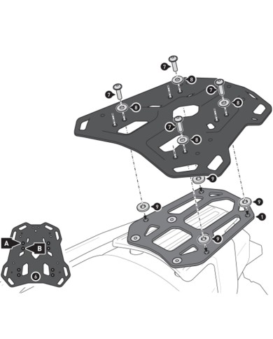 KIT DE FIJACIÓN POSTERIOR SW-MOTECH ADVENTURE-RACK MOTO MORINI GPT.23.017.19000/B