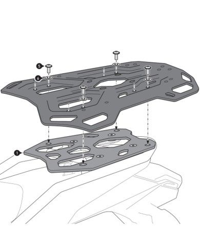 KIT DE FIJACIÓN POSTERIOR SW-MOTECH ADVENTURE-RACK VOGE GPT.02.059.19000/B