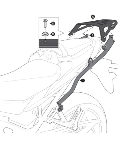 KIT DE FIJACIÓN POSTERIOR SW-MOTECH STREET-RACK HONDA GPT.01.971.16000/B