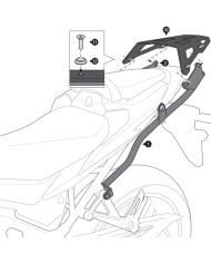 KIT DE FIJACIÓN POSTERIOR SW-MOTECH STREET-RACK HONDA GPT.01.971.16000/B