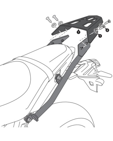 KIT DE FIJACIÓN POSTERIOR SW-MOTECH STREET-RACK YAMAHA GPT.06.851.16000/B