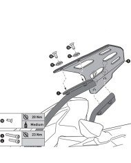 KIT DE FIJACIÓN POSTERIOR SW-MOTECH STREET-RACK KAWASAKI GPT.08.866.16000/B