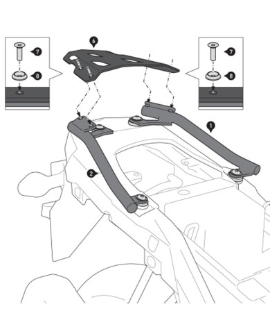 KIT DE FIJACIÓN POSTERIOR SW-MOTECH STREET-RACK SUZUKI GPT.05.876.16001/B