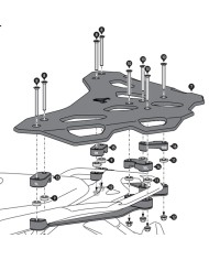 KIT DE FIJACIÓN POSTERIOR SW-MOTECH STREET-RACK DUCATI GPT.22.892.16001/B
