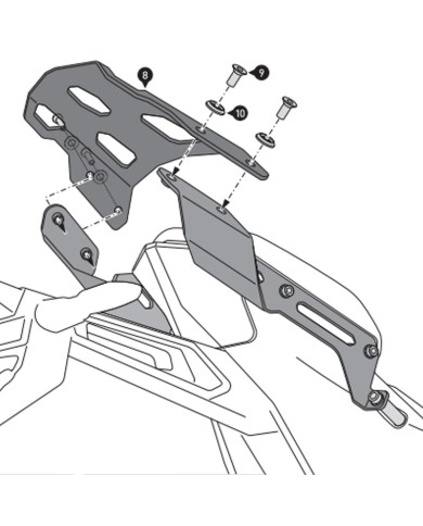 KIT DE FIJACIÓN POSTERIOR SW-MOTECH STREET-RACK KTM GPT.04.915.16000/B