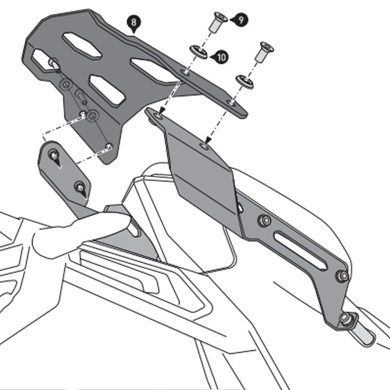 KIT DE FIJACIÓN POSTERIOR SW-MOTECH STREET-RACK KTM GPT.04.915.16000/B